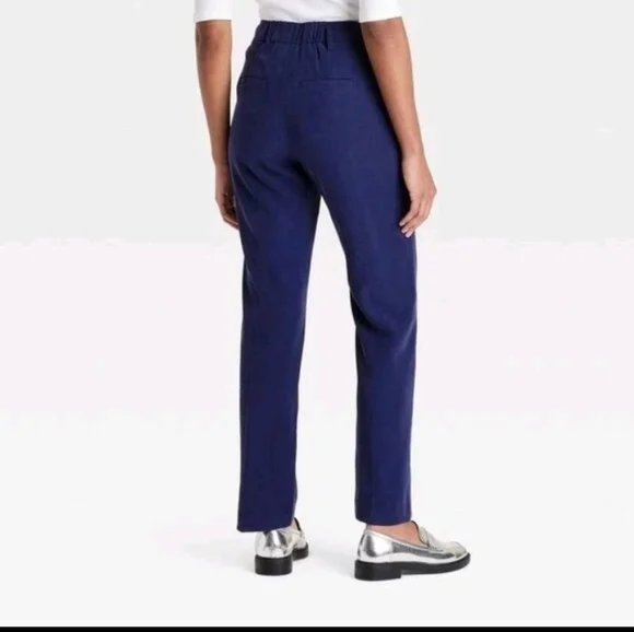 A New Day Women's High-Rise Stovepipe Trousers-Navy - Picture 2 of 5
